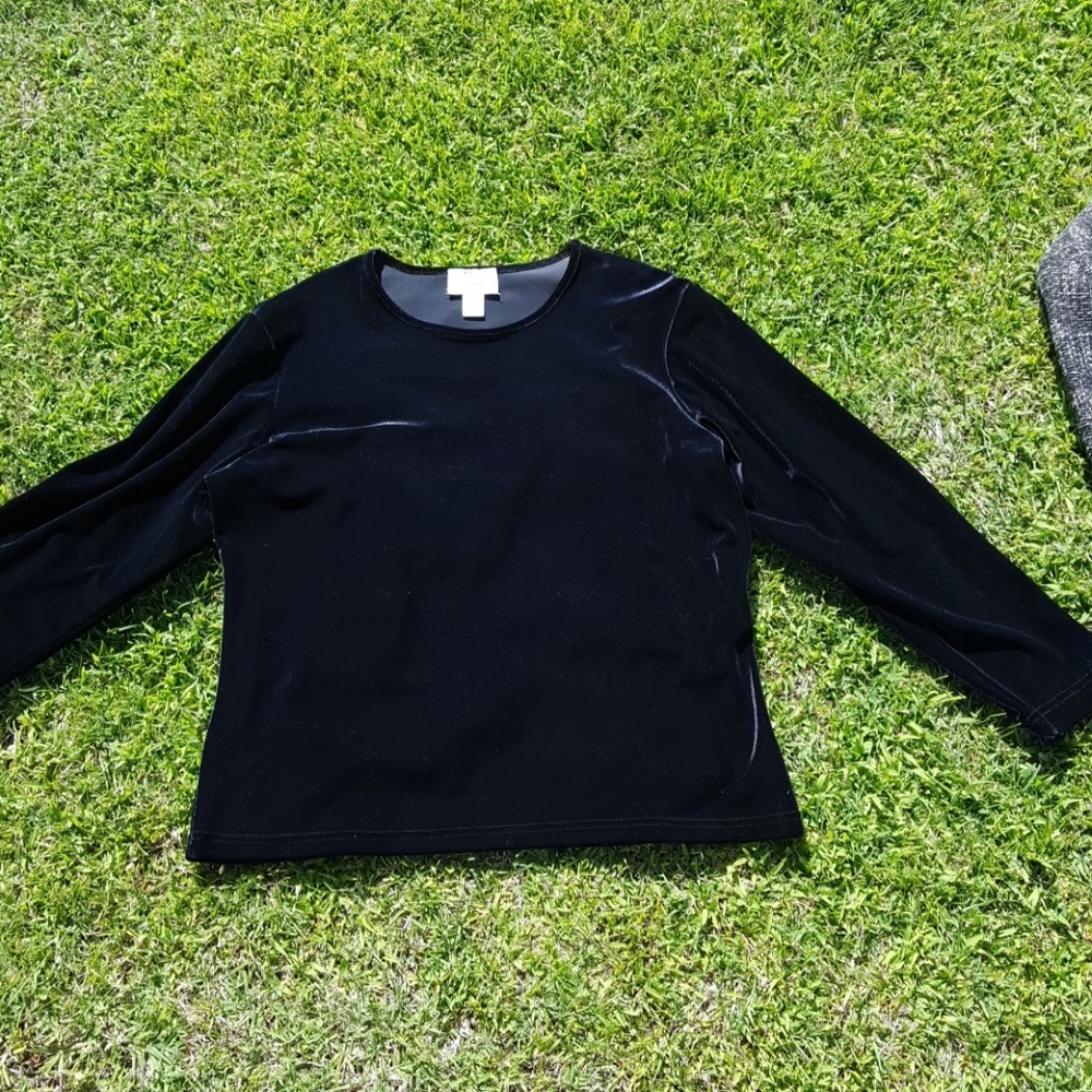 Velvet long sleeve shirt